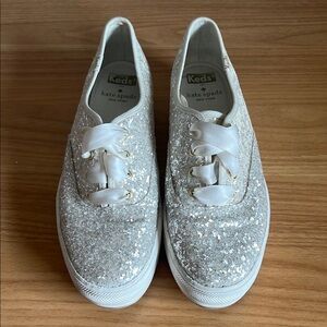 Keds Kate Spade Silver Sparkle Sneakers